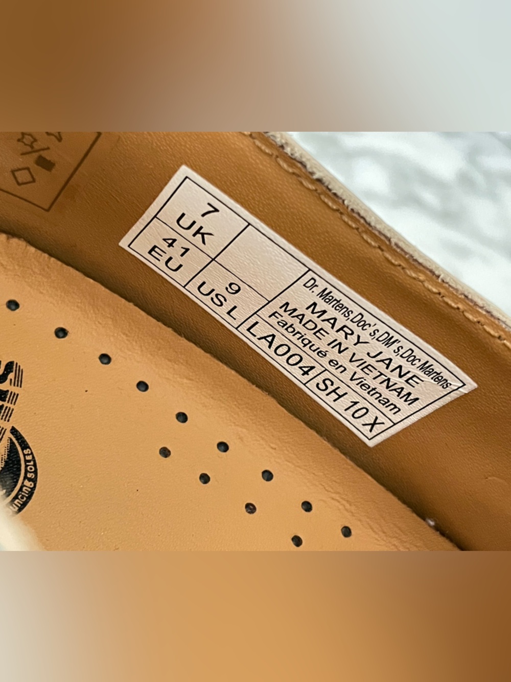 Dr. Martens 8065 Floral Mash Up Mary Jane Parchment Beige Sz 9 Womens - Picture 8 of 9